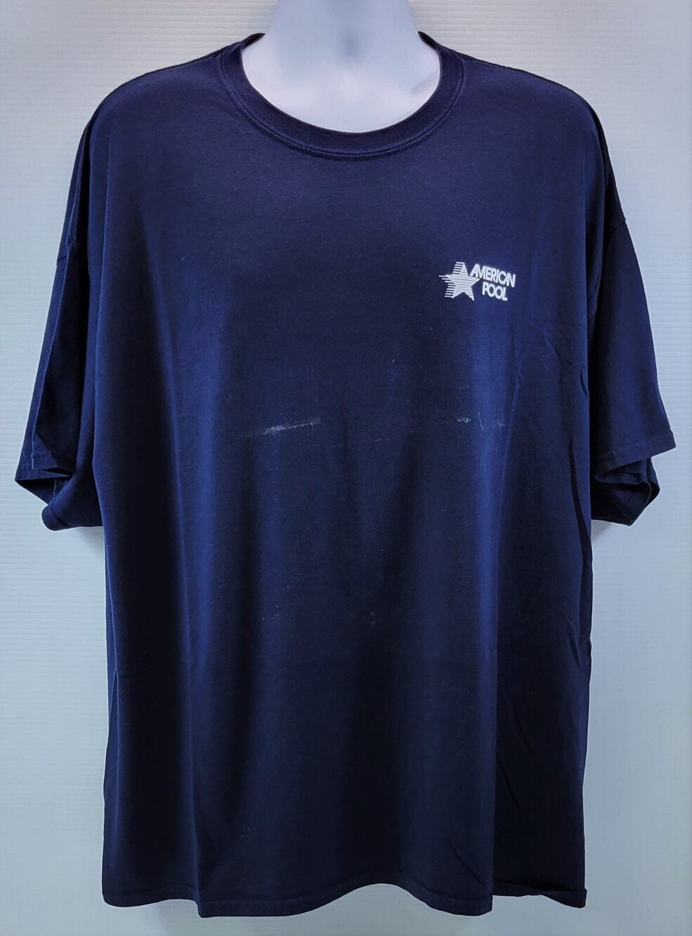 B4) American Pool Promotional Advertising Navy Blue 3XL Gildan DryBlend T-Shirt